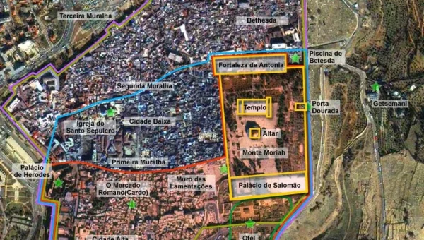 Mapa de Jerusalém através dos tempos